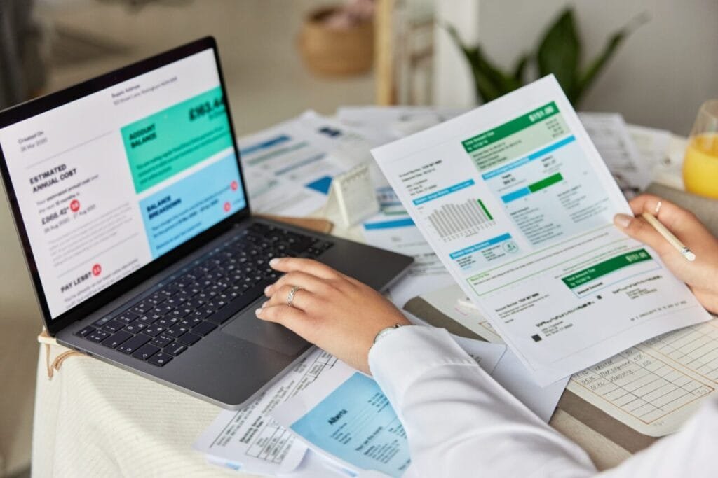Tax documents and accounting review