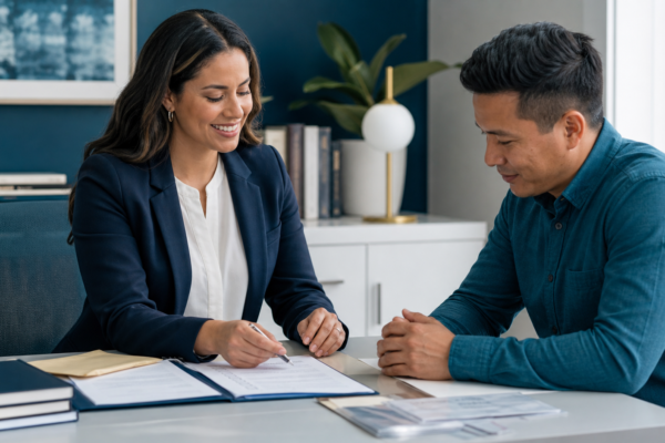 Tax professional helping a client prepare an ITIN application